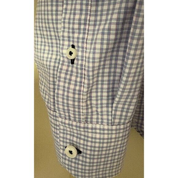 Untuckit Shirt Mens XL White Blue Pink Plaid Wrinkle Free Casual Button Down - Picture 6 of 7